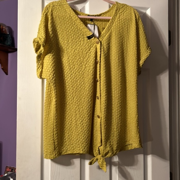 Chartreuse top 2X 🩷 - Picture 4 of 7